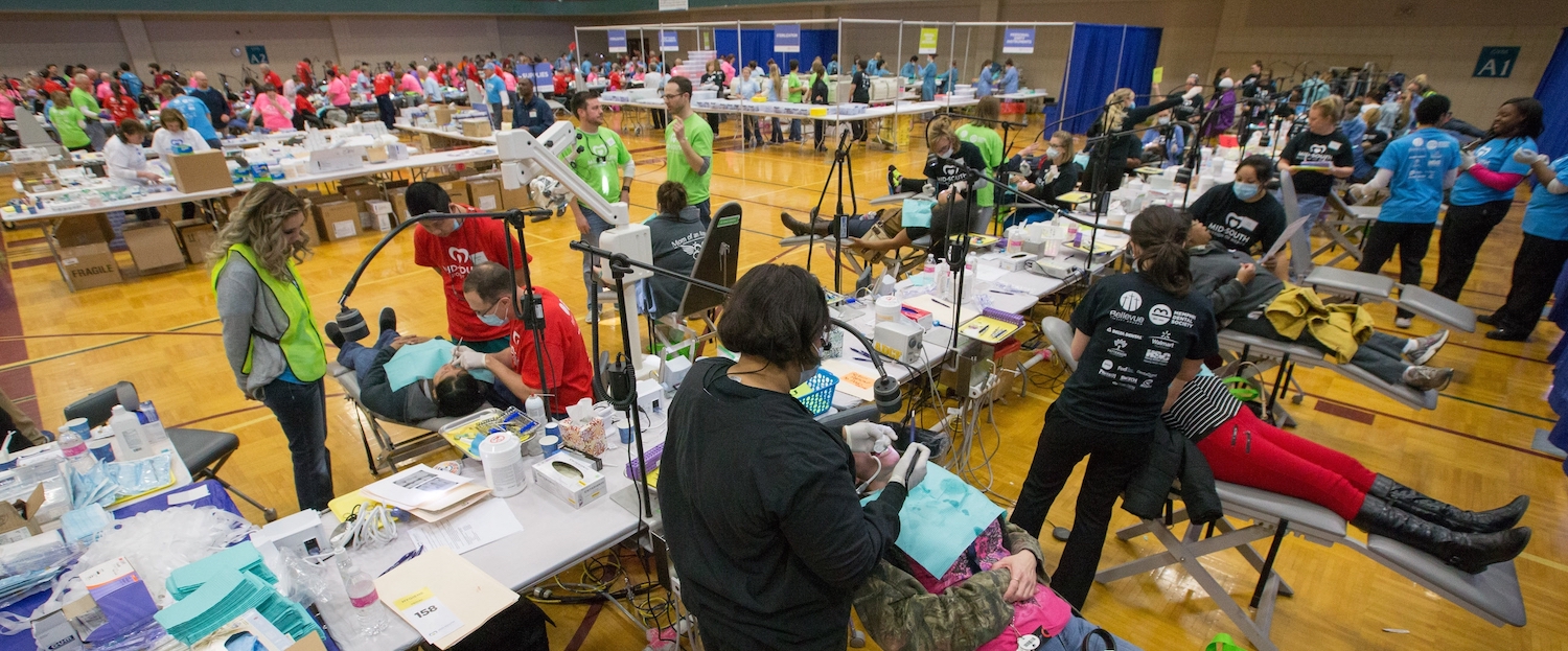 Toland Dental working with Mission of Mercy in Memphis to provide dental care for uninsured and underinsured patients in need