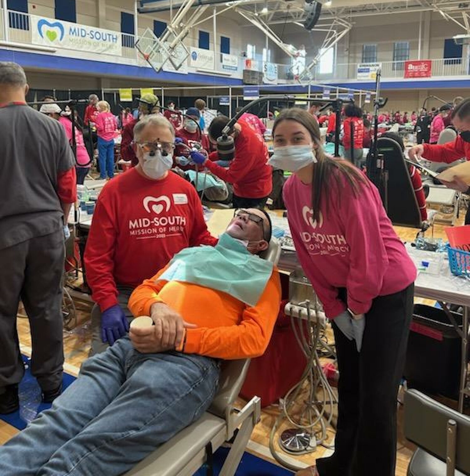Toland Dental working with Mission of Mercy in Memphis to provide dental care for a man in need