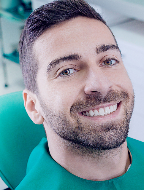 man at dentist