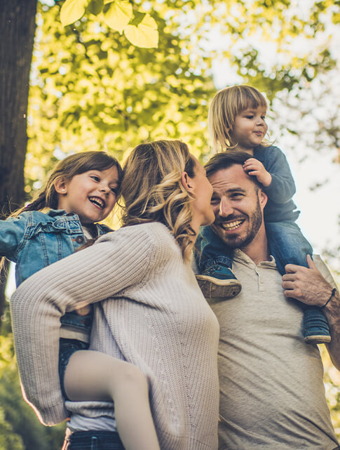 happy young family