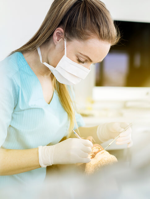 dentist working on a patient