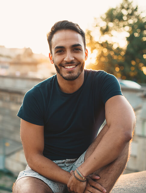 smiling man