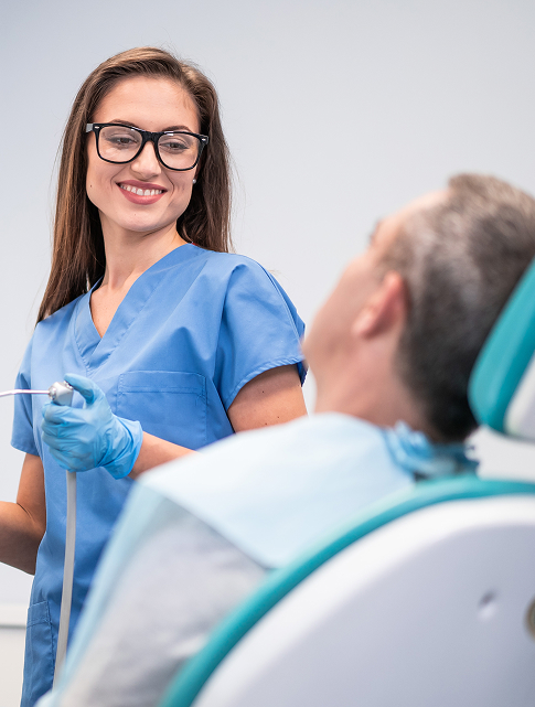 dentist with patient
