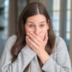 woman with bad breath